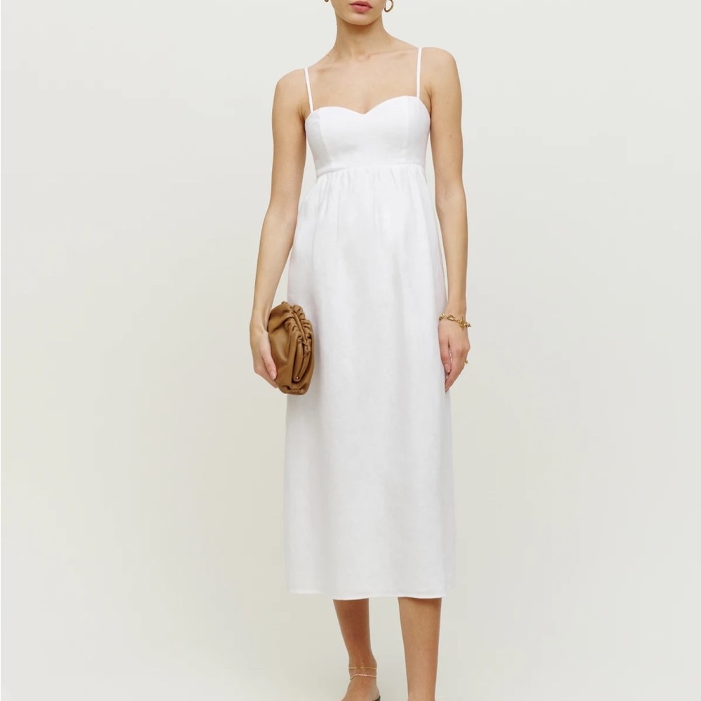 Like New- Worn once 100 Percent Linen Reformation Dress